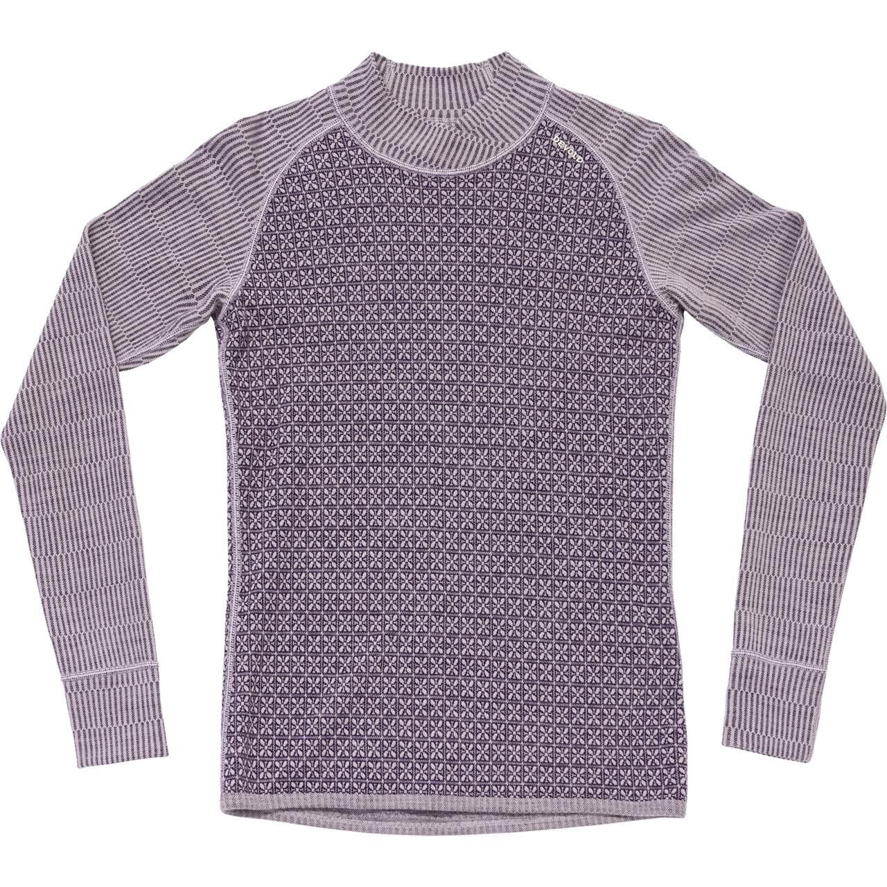 Devold Womens Kvitegga Merino 230 Cross Neck (Lilla (ORCHID) Medium)
