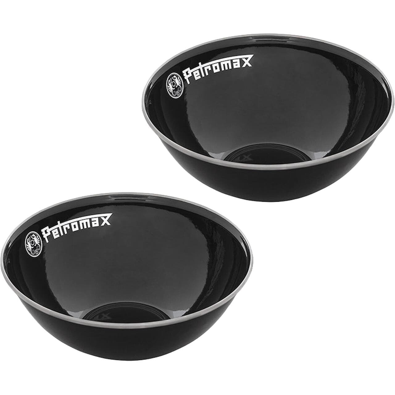 Petromax Enamel Bowls 1l (2 Pieces) (Sort (BLACK))