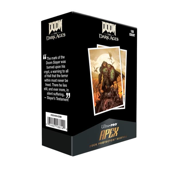 105 Lommer! Doom The Dark Ages: Wrath - Apex Matte Deck Protector Sleeves - Ultra Pro #16615
