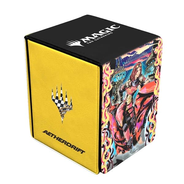 Deck Box - Magic - Alcove Flip Box (Leatherette): Aetherdrift: Chandra, Spark Hunter - Ultra Pro #38676
