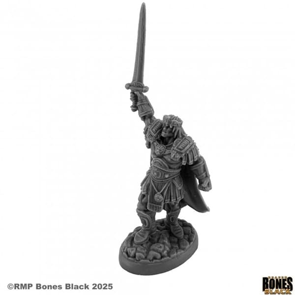 Reaper Bones Black: Cal Arath, Barbarian King - Plastic Miniature