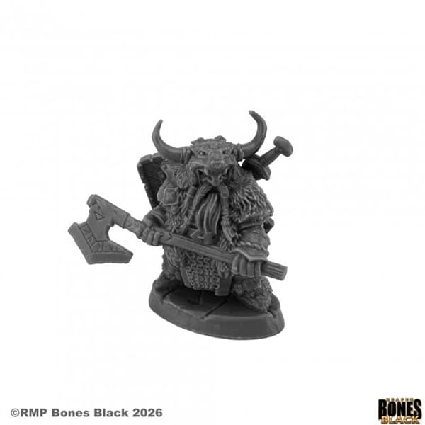 Reaper Bones Black: Dwarf Bodyguard - Plastic Miniature