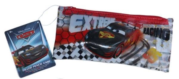 Disney Cars: Flat Filled Pencil Case (School Stationery Kids Toy Gift) (Penalhus med blandet indhold)