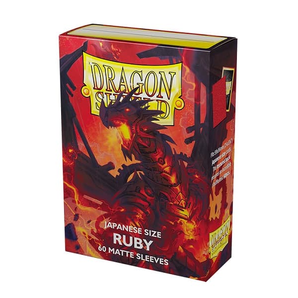 Dragon Shield Small/Japanese Size Deck Protectors - Matte: Ruby - 60 lommer - Dragonshield - Sleeves #AT-11137