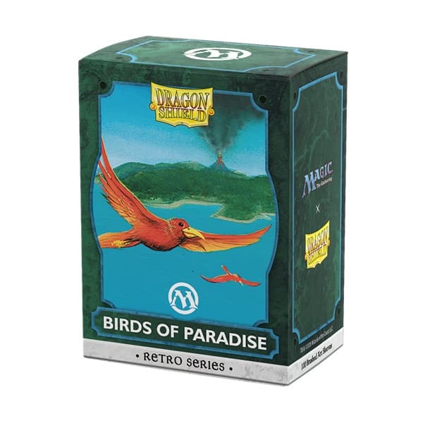 Dragon Shield Deck Protectors - Brushed Art Sleeves: Magic: The Gathering - Retro Series: Birds of Paradise - 100 lommer - Dragonshield - Sleeves #AT-16535