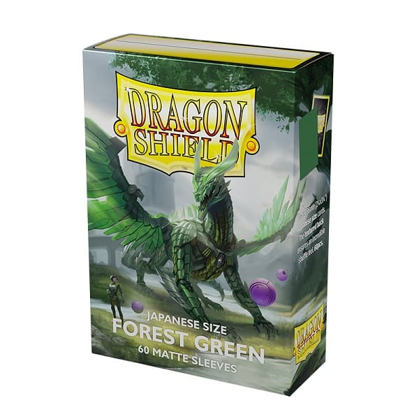 Dragon Shield Small/Japanese Size Deck Protectors - Matte: Forest Green - 60 lommer - Dragonshield - Sleeves #AT-11156