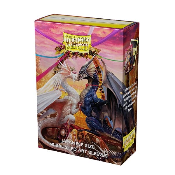 Dragon Shield Small/Japanese Size Deck Protectors - Brushed Art Sleeves: Valentine Dragons (2023) - 60 lommer - Dragonshield - Sleeves #AT-12613