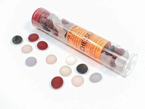 Gaming Counters - Chessex: Assorted Frosted Glass Stones (Qty 40+) in 14cm Tube