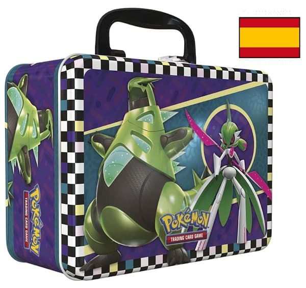 Pokemon Collector's Chest Tin SPANSK/SPANISH 2024 Summer: Scarlet & Violet - 6 Boosters, Promokort, Mini-Album, MÃ¸nt og mere! (Collectors)