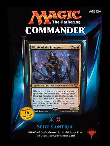 Magic Commander 2015 [EDH] Multiplayer Deck - Blå-Rød: Seize Control - 100 kort - 15 Nye Kort