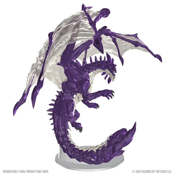 D&D - Fantasy Miniatures - Icons Of The Realms: Adult Amethyst Dragon #WZK96319