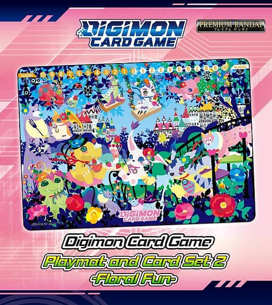 Digimon Card Game - PB09 - Premium Bandai Set: Floral Fun (Playmat & 8 Promokort)