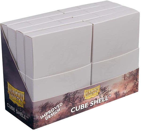 Dragon Shield Cube Shell (Deck Box) - Ashen White - Plads til 8x20 kort i lommer - Dragonshield #AT-30535
