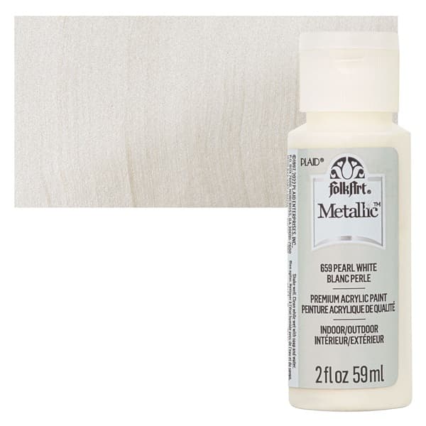 FolkArt - Metallic Acrylic Paint - 659 Pearl White (59 ml)