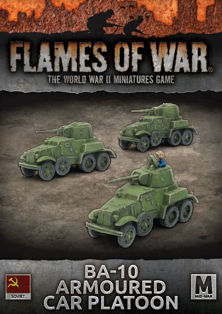 WWII Soviet - BA-10 Armoured Car Platoon (x3)