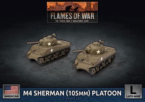 WWII Americans - M4 Sherman (105mm) Assault Gun Platoon (Plastic)(Box)