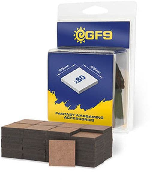 GaleForce 9 (GF9) MDF Bases - Square 25x25mm x 80 - GFM201