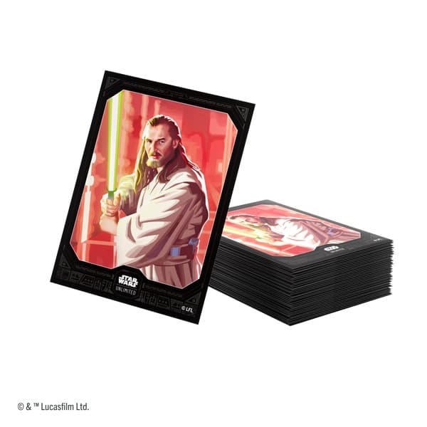 Gamegenic - Star Wars: Unlimited - Legends of the Force - Premium Art Sleeves - Qui-Gon (60+1 Kortlommer)