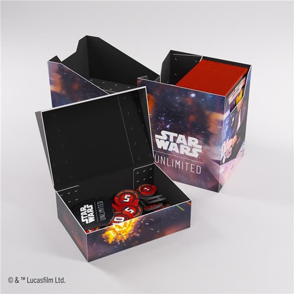 Gamegenic - Deck Box: Star Wars: Jump to Lightspeed - Unlimited Soft Crate - Han Solo/Millenium Falcon
