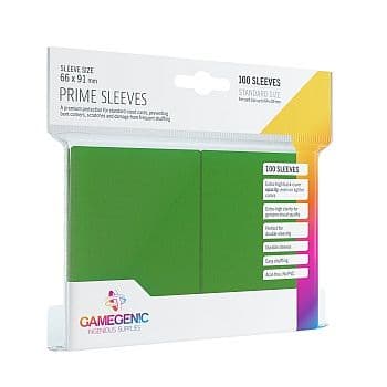 Gamegenic - Prime Sleeves: Green (GrÃ¸n) (100 Kortlommer)