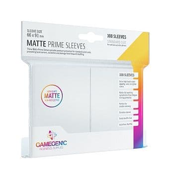 Gamegenic - Matte Prime Sleeves: White (Hvid) (100 Kortlommer)