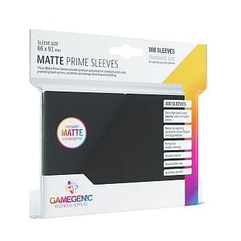Gamegenic - Matte Prime Sleeves: Black (Sort) (100 Kortlommer)