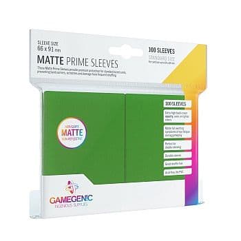Gamegenic - Matte Prime Sleeves: Green (GrÃ¸n) (100 Kortlommer)