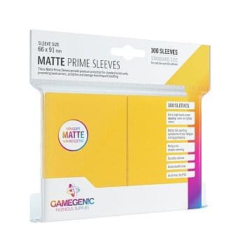 Gamegenic - Matte Prime Sleeves: Yellow (Gul) (100 Kortlommer)