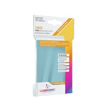 Gamegenic - Prime Tarot-Sized Sleeves: 73 x 122 mm - Clear (Transparent) (50 Kortlommer)