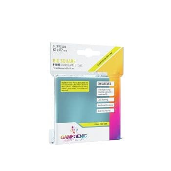 Gamegenic - Prime Big Square-Sized Sleeves: 82 x 82 mm - Clear (Transparent) (50 Kortlommer)
