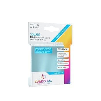 Gamegenic - Prime Square-Sized Sleeves: 73 x 73 mm - Clear (Transparent) (50 Kortlommer)