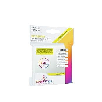 Gamegenic - Matte Big Square-Sized Sleeves: 82 x 82 mm - Clear (Transparent) (50 Kortlommer)