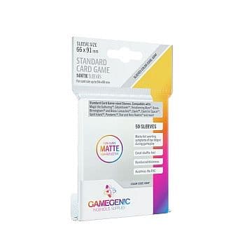 Gamegenic - Matte Standard Card Game Sleeves: 66 x 91 mm - Clear (Transparent) (50 Kortlommer)