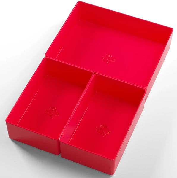 Gamegenic - Token Silo Cards Add-On (Counter/Token Storage & Dice Tray) - Red (RÃ¸d)