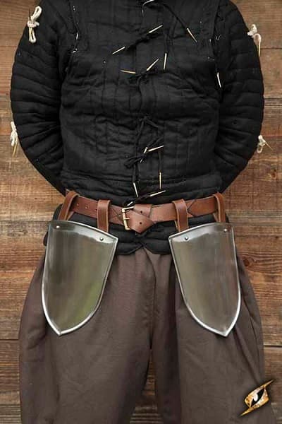 Scout Belt Shields  Polished Steel - Epic Armoury  One- Size  Live Rollespil