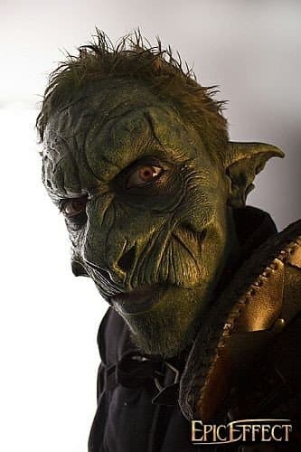 Orc Half Face Green â Epic Armoury â One size â Live Rollespils Maske