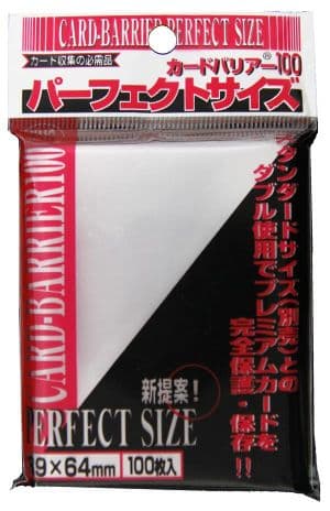 100 lommer - KMC Perfect Fit (Gennemsigtige) Dobbelt beskyttelse! - Perfect Size Card Barrier Sleeves (64x89mm)