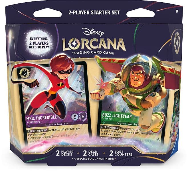 Disney Lorcana TCG: Set 12 - Wilds Unknown - Two-Player Starter Set (2 Decks + Guide)