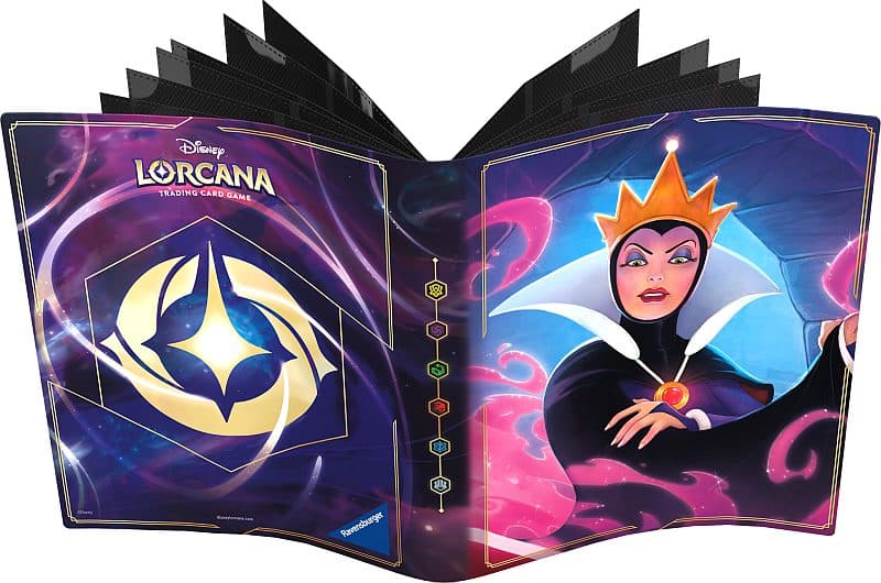 Mappe - Disney Lorcana TCG: Set 01-04 (The First Chapter): The Queen - Wicked and Vain - Lorebook Card Portfolio - Album - 4-Pocket (Holder 64 kort + 8 Oversized kort)