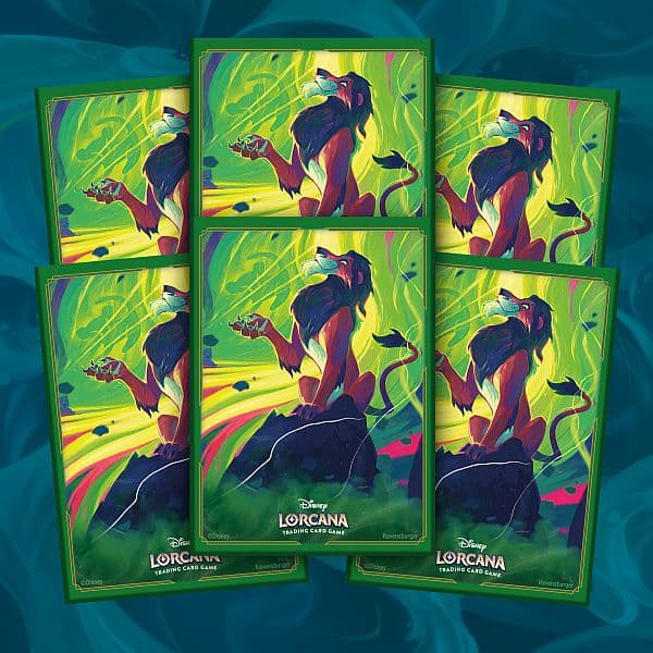 65 lommer! Disney Lorcana TCG: Set 6 - Azurite Sea: Scar - Vengeful Lion - Deck Protector Sleeves