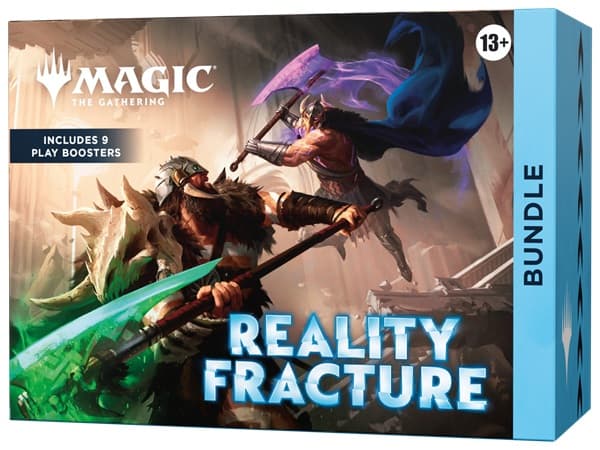 Reality Fracture - Bundle (Fat Pack) - 9 Play Boosters, Terning, Promokort, 30 lande (15 foil) mm.