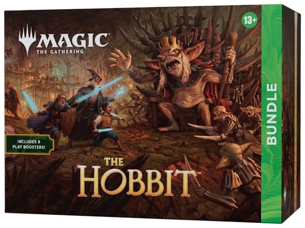 Magic: The Gathering - The Hobbit - Bundle (Fat Pack) - 9 Play Boosters, Terning, Promokort, 30 lande (15 foil) mm.