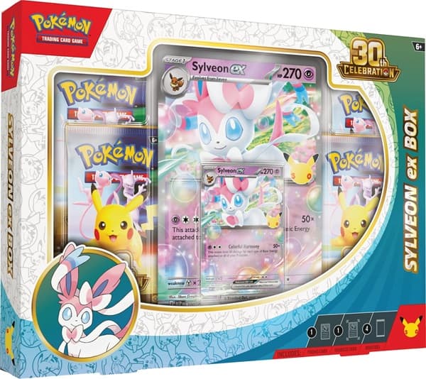 Pokemon Mega Evolution: 30th Celebration - ex Box: Sylveon ex Collection (4 Boosters)