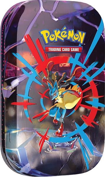 Pokemon Tin Kasse - 2025 Fall Mega Heroes Mini Tin: Mega Lucario (2 Boosters & Klistermærker)