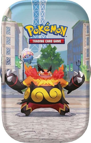 Pokemon Tin Kasse - 2026 Summer Lumiose City Mini Tin: Emboar (2 Boosters & KlistermÃ¦rker)