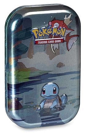 Pokemon Tin Kasse -  Kanto Friends Mini Tin: Squirtle (2 Boosters, Billedkort & MÃ¸nt)