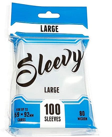 Sleevy - Large Sleeves - 59x92mm: Clear (Transparent) (100 Kortlommer)