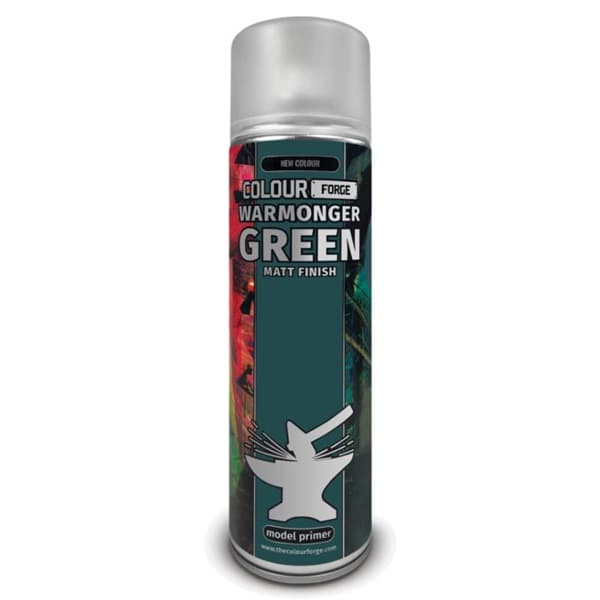 The Colour Forge Spray (Model Primer): Signature Series - Warmonger Green - 500ml