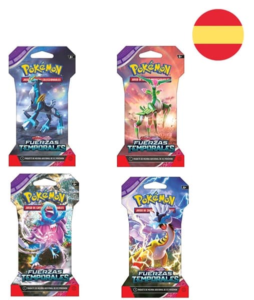 Pokemon Booster Pakke SPANSK/SPANISH - SV05 - Scarlet & Violet: Temporal Forces Sleeved Booster Pack ("Cardboard / Pap Blister")