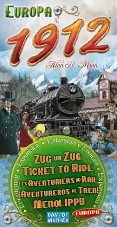 Ticket to Ride - Dansk+Engelsk Udvidelse - Europe 1912 (Skandinavisk Version (Europa))